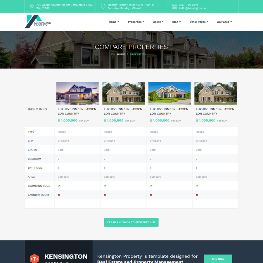 Property Compare Page